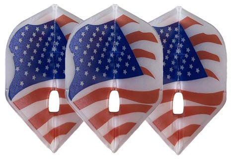 LSTYLE Dart Flights: L1 PRO Standard - for Soft Tip and Steel Tip Darts - USA Flag Version 1