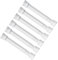 KXLife, ultra kleine Gardinenstange mit Spannfeder, 13–19 cm, dünne Mini-Spannstange, kein Bohren erforderlich, für schmale Fenster, Schrankteiler, 6er-Pack, Weiß