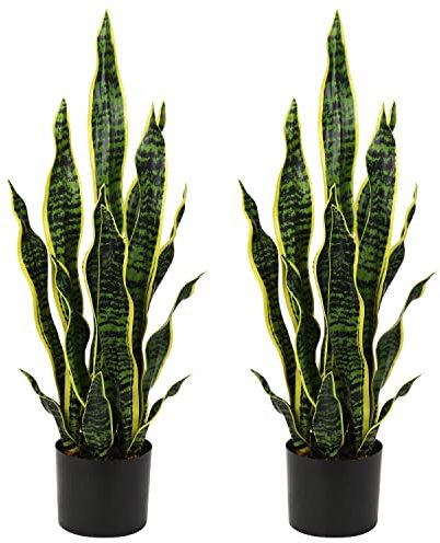 2Pcs Plantas Artificiales Grande, Plantas Artificiales Decorativas Altas 64 Cm, Cactus Artificiales Grandes, Plantas Artificiales Exterior, para Sala De Estar, Dormitorio, Decoración Estética