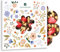 Blume mit Aprikose, Blaubeeren, Erdbeeren - Schokoladentafel mit getrockneten Früchten - Schokolade - Geschenk - Frau - Muttertag