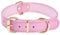 Extra Dickes Premium-Hundehalsband aus Echtem Leder, Verstellbares, Strapazierfähiges Hundehalsband für Kleine, Mittelgroße und Große Hunde (Rosa) (S)