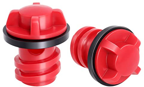 Cooler Drain Plugs Compatible with Yeti's Line of Roadie, Tundra, and Tank Coolers and RTIC Coolers Leak-Proof Accessories,Pack of 2 (red)