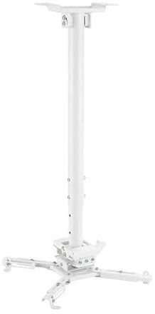 KIMEX - Support vidéoprojecteur - Fixation au Plafond - Hauteur Ajustable 60-90cm - Coloris Blanc - 052-3010