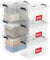 Cetomo 90L*6 Storage Boxes, Carry Plastic Storage Box with Lids, Organizing Container with Handle and Secure Latching Buckles, Stackable, Nestable, Tote Bin for Home Office Clothes, 90L-6Pack, Clear