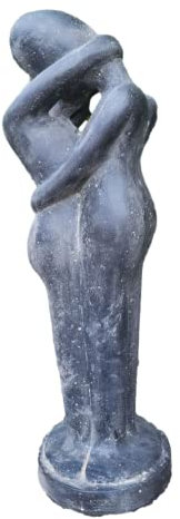 Schöne Skulptur Modern aus Steinguss perfekt für den Garten die Terrasse oder den Vorgarten ist Frostfest Witterungsbeständig und Neu 60cm H, KA-BR-EM-60