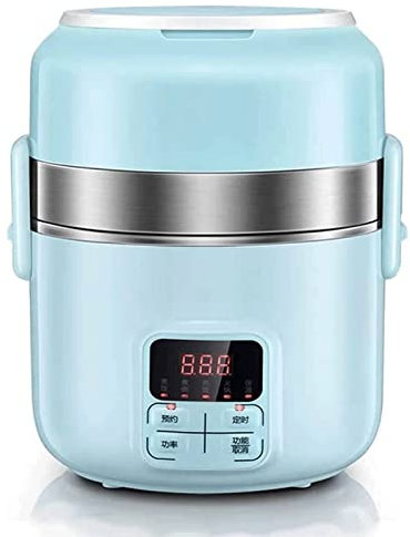 ZUMAHA Nouveau Boîte à Lunch électrique PTC, boîte Auto-chauffante avec minuterie et Isolation Automatique, Chauffe-Aliments avec 3 Bols intérieurs en Acier Inoxydable Boîte à Déjeuner