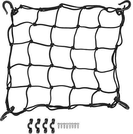 Psytfei Kayak Deck Rigging Kit Kayak Deck Cargo Net C Type Deck Rope Buckle Screws Set Kayak Cargo Bungee Net for Boat Canoe Accessories