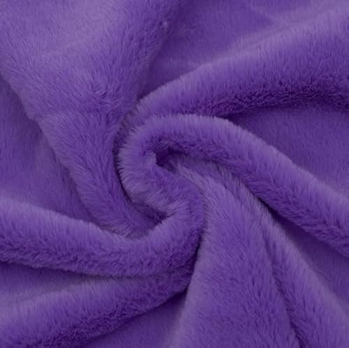 Stoff Kontor STOFFKONTOR Fellimitat Kunstfell - Meterware, Farbe Lila - zum Nähen von Bekleidung und Homeaccessoires