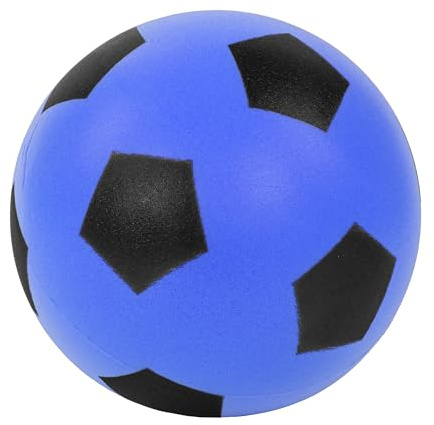 Idena 40334 - Softball Blau, ca. 12 cm großer Schaumstoffball, für dauerhaften Spielspaß