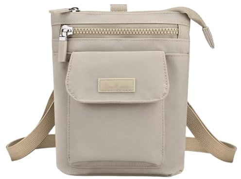 FAVORTALK Kleine Umhängetasche Damen Handytasche Zum Umhängen Handtasche Schultertasche Leichte mit Viele Fächer Outdoor Reisen lässige Messenger Tasche Beige B01910