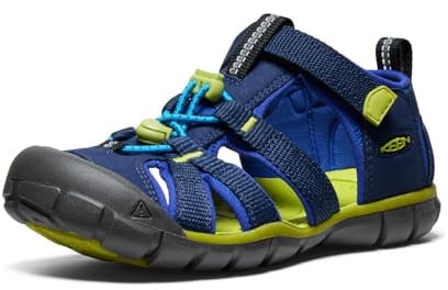 KEEN Garçon Unisex Kinder Seacamp II CNX Sandales, Naval Academy Chartreuse, 24 EU