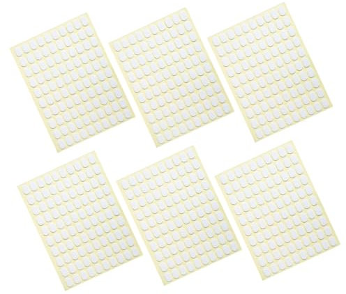 LALADEFIEE Autocollants Pour Capsules D'ongles Double Face Transparent 6 Feuilles Outil De Mise Des Ongles Pour Nail Art Usage Domestique Et Salon De Manucure