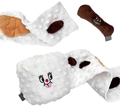 EIMSOAH Dog Snuffle Nosework Toy,Simulation Toilet Paper Pet Toy,Toilet Paper Plush Toy Tissue Roll Design Interactive Puppy Toy Dog Chew Toys for Pet,1 Set