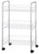 Tradineur - Carrito verdulero de cocina metálico con ruedas, 3 niveles, estantería para almacenamiento de frutas, verduras (Gris - 62 x 38 x 26 cm)