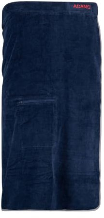 ADAMO Kilt de sauna XXL pour femme, bleu foncé, grande taille, avec fermeture Velcro (85 x 150 cm)