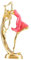 perfk Ballett Dancing Girl Statue Ornament Crafts Tabletop Tänzer Skulpturharzkunst Figur für Walkway -Arbeitsplatte Wohnzimmer, Pink S
