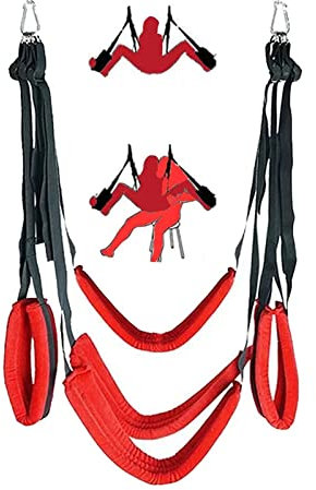 yilemeiyile Deluxe Columpio de Techo Giratorio de 360° con cojín de 3 Capas para Juego de Interior