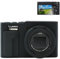 Rieibi TZ99 Camera case, Soft Camera Silicone Protective Case for Panasonic Lumix DC-TZ99, Accessories With 2 PCS Screen Protector, Lightweight - Black