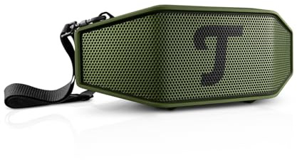 Teufel ROCKSTER Cross 2 - Altavoz Bluetooth portátil para Interiores y Exteriores, con batería de Larga duración de hasta 38 Horas, IPX5, Resistente al Agua, Altavoz estéreo - Black & Green