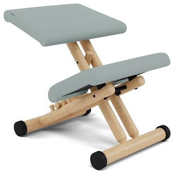 Varier Multi Klappbarer Ergonomischer Kniestuhl, platzsparender Hocker | Klappbarer ergonomischer Kniestuhl zum Aufhängen, platzsparend; eine breite Knieauflage, vier Sitzwinkel, leicht