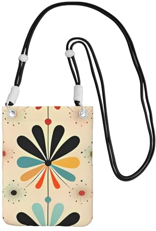 QGGHNISD Moderne Retro-Umhängetasche, wasserabweisend, großes Fassungsvermögen, mit verstellbarem Riemen, kompakte Polyester-Schultertasche, Schwarz , Einheitsgröße