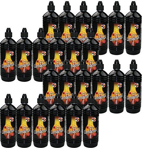 Moritz 24 Liter Lampenöl für Öllampen Bambusfackeln Gartenfackel und Wandfackeln - Wählen Sie 1/2/3/4/5/6/8/10/12/24 Liter