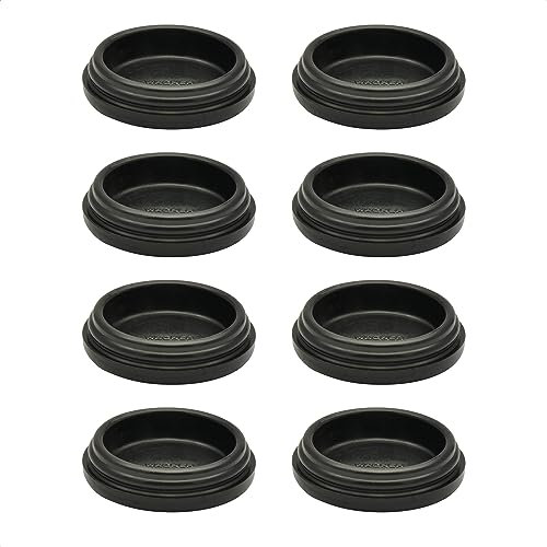 WAGNER QuickClick® Kunststoffgleiter Möbelgleiter Stuhlgleiter Ersatz - 8er-Set Ersatzgleiter austauschbar ersetzbar - Kunststoff BLACK - Durchmesser Ø 25 mm - für Basis Ø 25 mm -Made in DE - 15822200