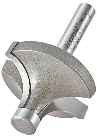Trend Professional Pin Guided Round Over Router Cutter, 12.7mm Radius, 1/4 Inch Shank, Tungsten Carbide Tipped, 7E/5X1/4TC