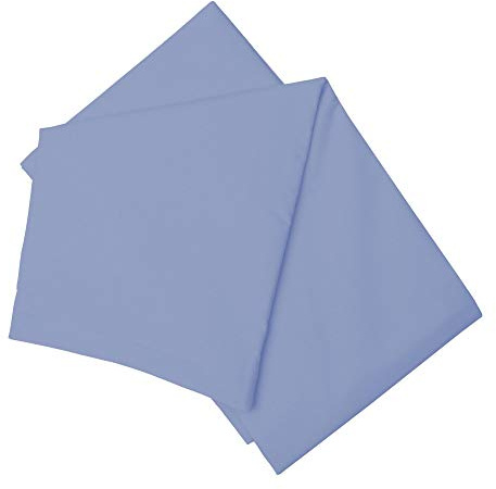 Belledorm Easycare Percale Flat Sheet - Single - Sky Blue - 50% Cotton 50% Polyester - 200 Thread Count