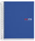 Miquelrius - Notizbücher A5 The Original Notebook, 8 farbige Streifen, Polypropylen-Einband, Format A5 (148 x 210 mm), 2-Loch-Lochung, 200 Blatt mit 70 g/m², Horizontale Streifen 7 mm, Blau