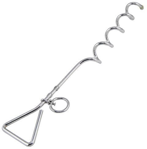 Accessotech Tire-Bouchon Piquet De Terre Tie Out Piquet Attache-Chien/Animal Spirale Tente Belvédère Ancre