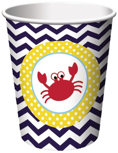 8 Gobelets en carton Mon petit marin 25 cl