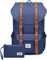 KAUKKO Rucksack Damen Herren Schön und Durchdacht Daypack für 15 Notebook mit Mäppchen für Schule, Uni, 22L, Blau