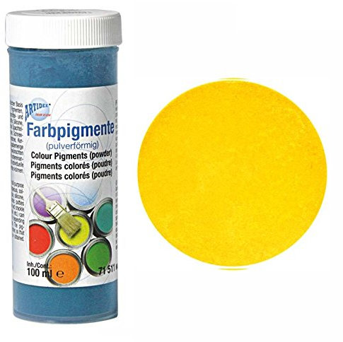 CREATIV DISCOUNT Universal-Farbpigment-Pulver 100ml, Sonnengelb