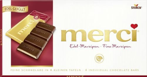 Storck Merci Tafelschokolade Edel-Marzipan, 112 g