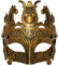 Ubauta Goldene antike griechische spartanische Krieger römischer Gladiator Maske, für Maskerade Kostüm Party/Karneval/Phantom der Oper/Ball