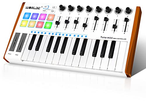 Worlde 25 teclas MIDI teclado