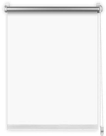 S SIENOC Thermorollo Klemmfix Rollo Weiß L150 x W90cm Stoffbreite 86cm Verdunkelungsrollo Silberbeschichtung Seitenzug für Fenster & Türen