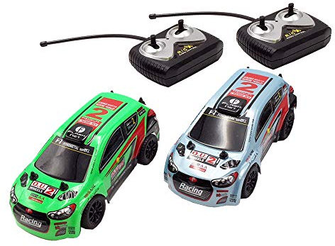 Tachan Voiture Radio contrôle Monster Storm Twin, Couleur Vert/Bleu (hetai 73361500)
