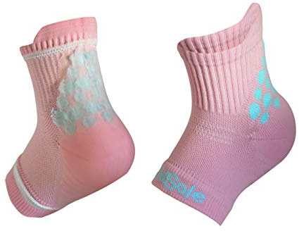 KidSole RX Gel Sports Sock for Kids with Heel Sensitivity from Severs Disease and General Foot and Heel Pain, Pink, Toddler 11-2