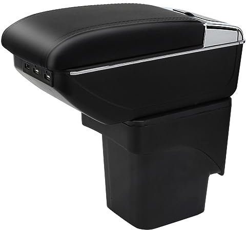 YJYWZH für Ford Focus 2 Mk2 Armlehnen Mittelkonsole Aufbewahrungsbox Doppelschicht Mit Getrankehalter