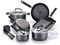 T-fal Signature Batterie de cuisine antiadhésive 12 pièces Passe au four à griller 350 °C, passe au lave-vaisselle, noir