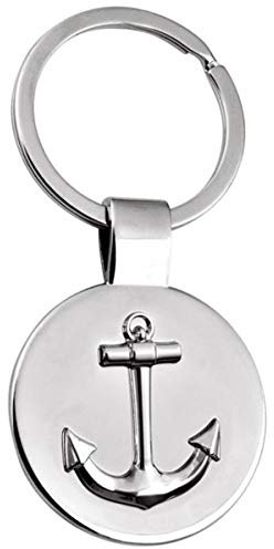 SILBERKANNE Schlüsselanhänger mit Anker 8x3,5 cm Premium Silber Plated edel versilbert in Top Verarbeitung