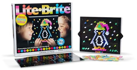 Lite Brite Ultimate Value Retro-Spielzeug, 12 saisonale Vorlagen, Wäscheklammerbeutel, Amazon exklusiv, leuchtendes kreatives Aktivitätsspielzeug, pädagogisches Stiel, Geschenk für Mädchen und Jungen,