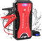 NWOUIIAY Démarreur de Voiture 13200mAh 1000A Booster Batterie 6.0L Gaz ou 5.0L Diesel 12V avec Pinces Intelligentes 4 Modes d'Eclairage Charge Rapide QC3.0 et Type-C