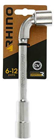 RHINO - Clés tubulaires et à Pipe, Clé à Pipe débouchée 17 mm - Diamètre 17 mm - Empreinte 6/12 pans - Fabriqué en Acier (Chrome Vanadium) - Garantie à Vie - Plusieurs Tailles Disponibles