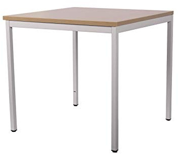 Szagato Schreibtisch aus Stahl 80x80cm Arbeitstisch-Platte 200kg Buche | Made in Germany hochwertiger Arbeitstisch Schreibtischplatte mit Melaninkante Bürotisch Büro Kinderschreibtisch Computertisch