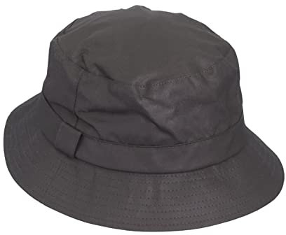 WALKER AND HAWKES - Hanford - Unisex Fischerhut gewachst - Schwarz - 3XL (62cm)