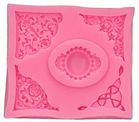 Vintage Spitze Ecke Geprägte Board Silikonform Europäische DIY Schmuck Fondant Kuchen Schokolade Seifenform Dekoration Backwerkzeug
