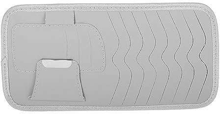 X AUTOHAUX Vehicle Car CD Visor Storage Case Organizer with 8 DVD Storage Gray